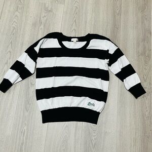 Oregon Ducks Black and White Striped Sweater